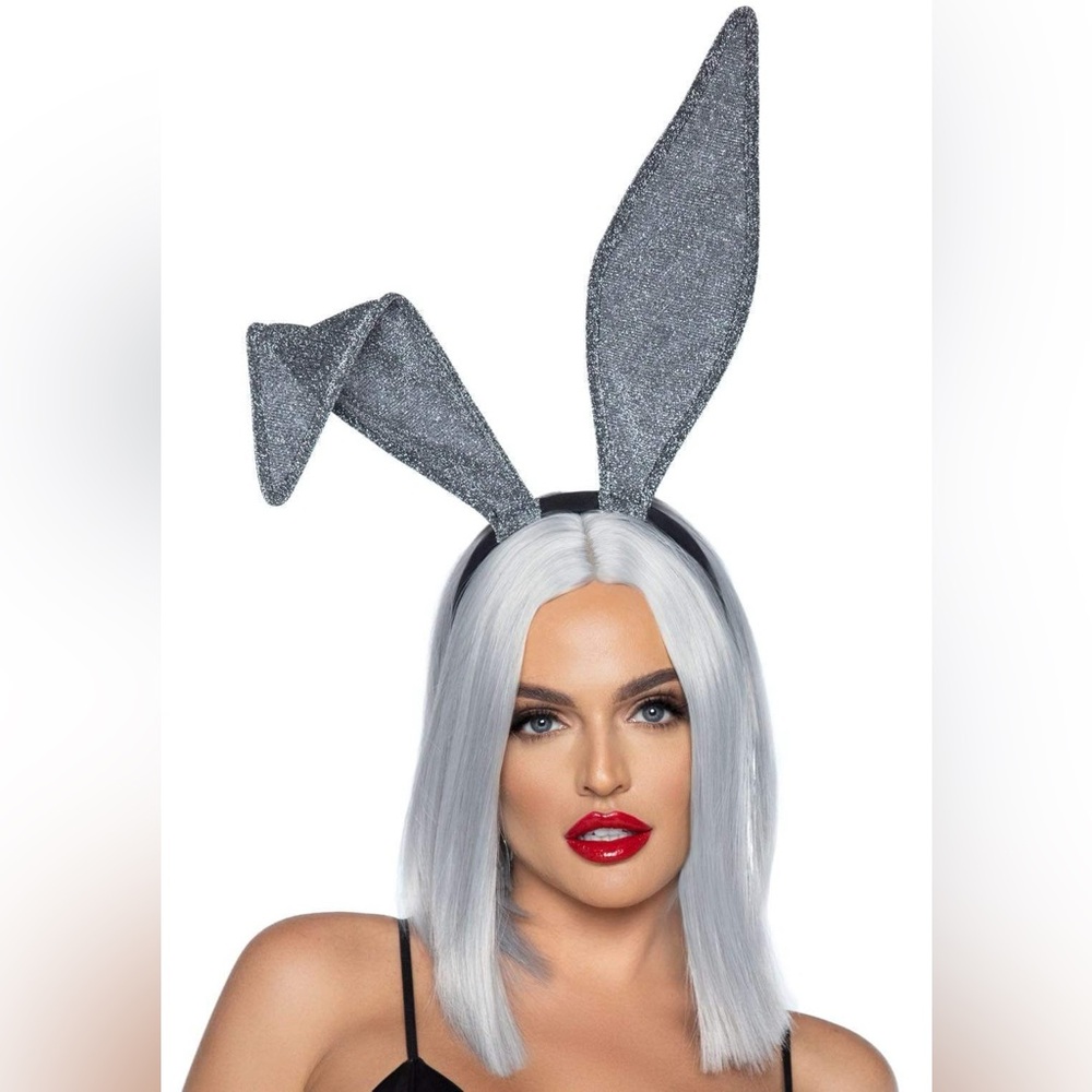 Leg Avenue Glitter Bunny Ears Headband